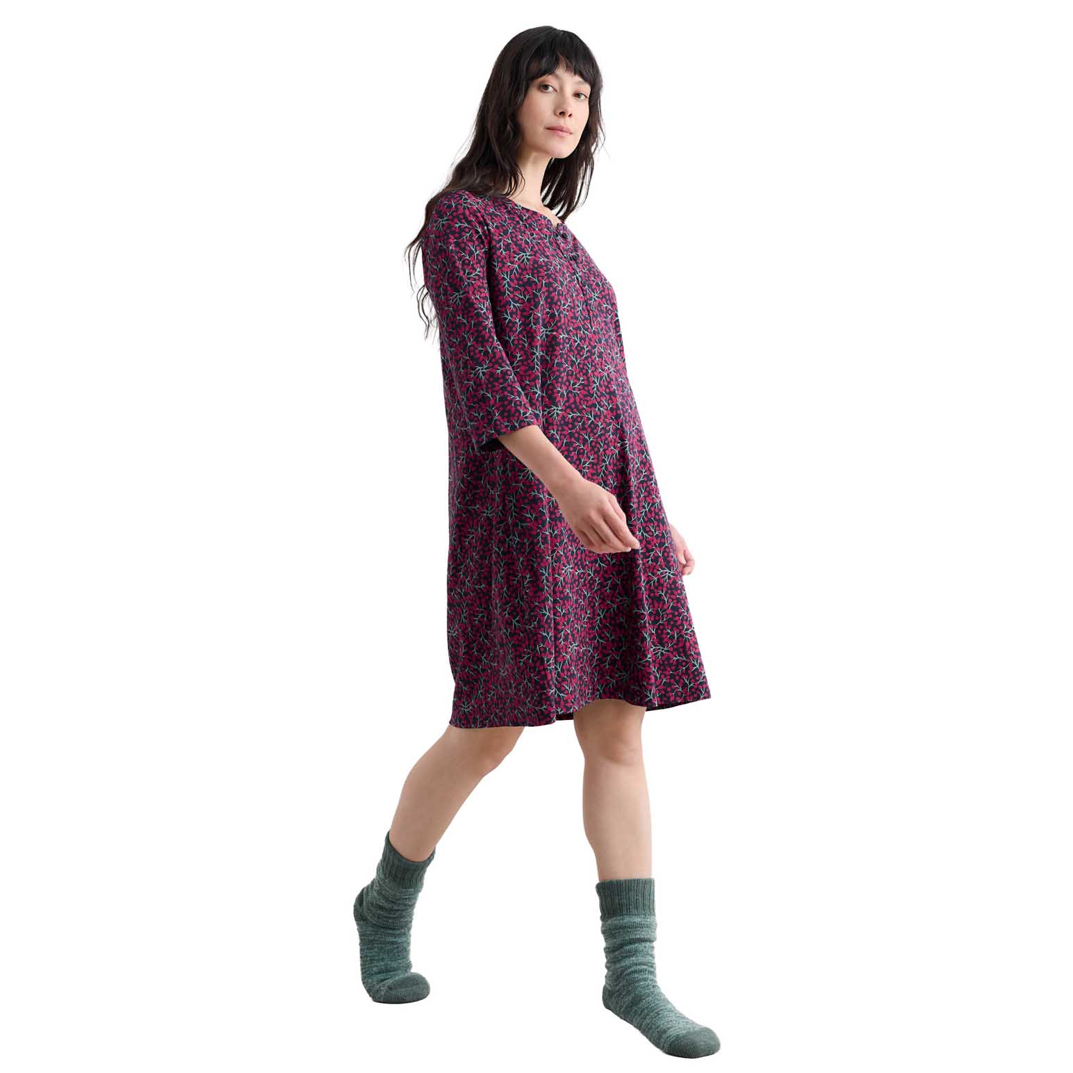 Seasalt Cornwall Star Chart Nightdress Berry Branches Maritime